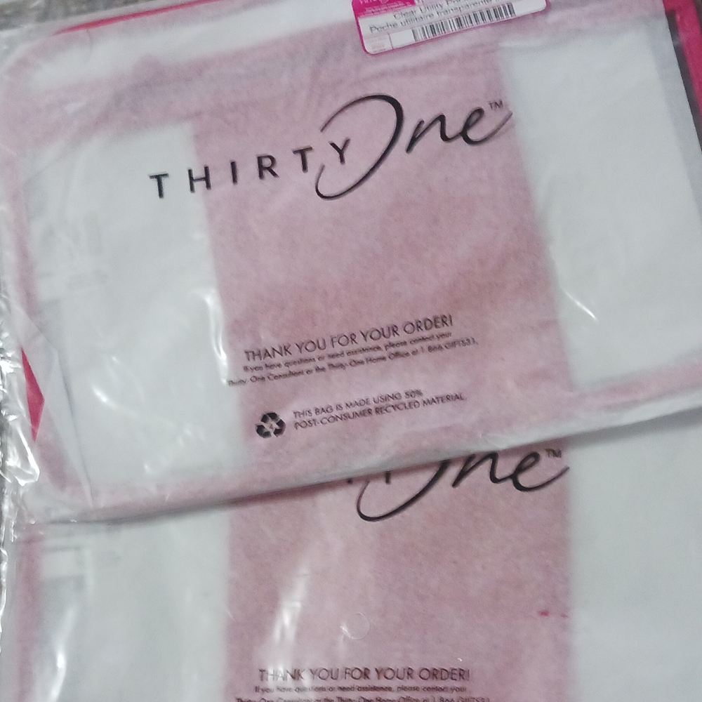 Thirty-One Clear Utility Pocket Insert X 2